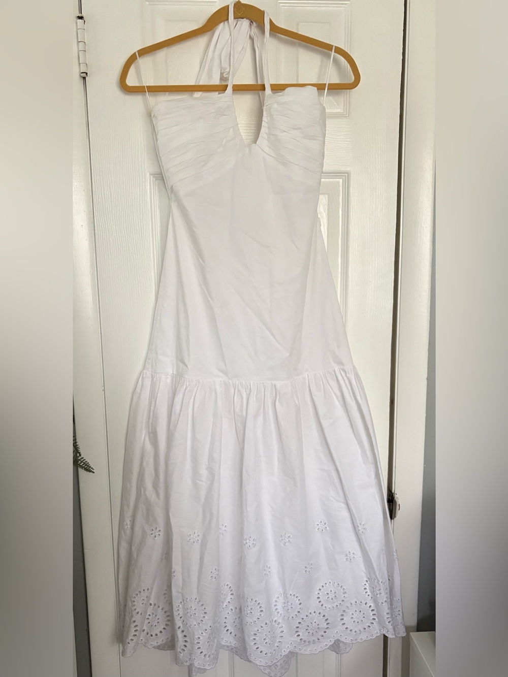Jason Wu White Halter Eyelet Dress